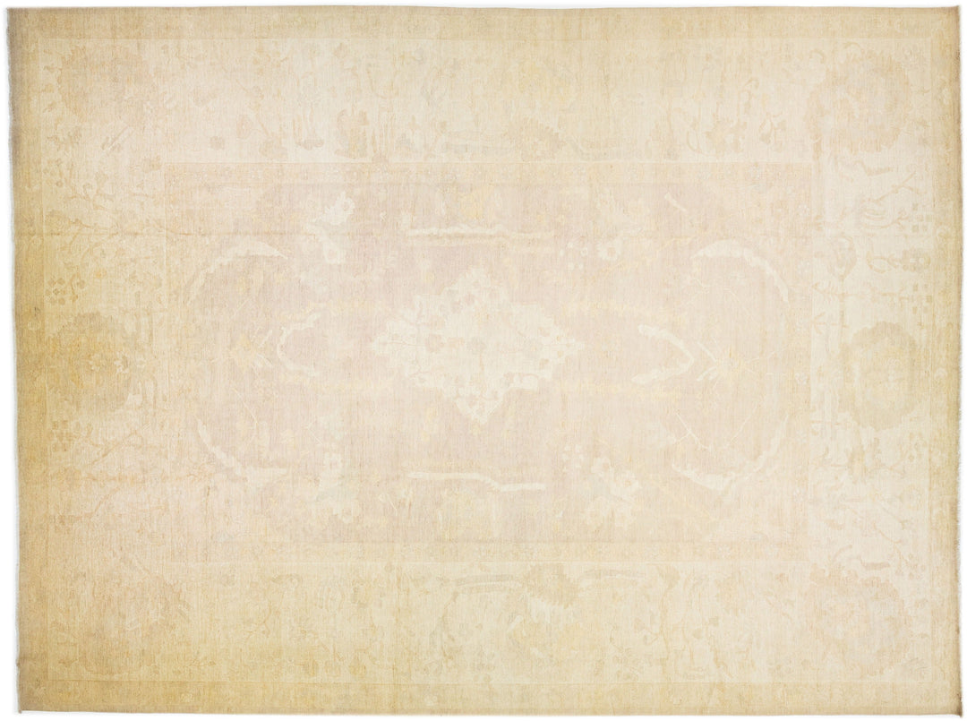 Antique Turkish Oushak Wool Rug 16 X 21