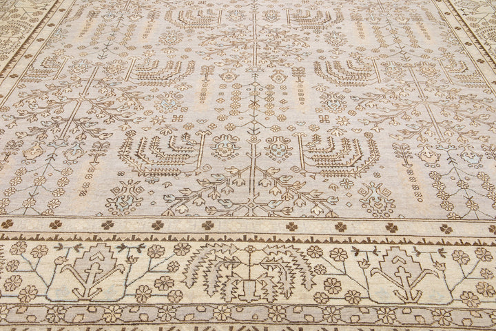 Modern Turkish Oushak Wool Rug 12 X 20