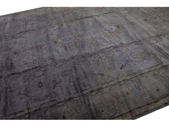 Modern Overdyed Wool Rug 12 X 18