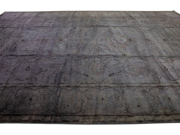 Modern Overdyed Wool Rug 12 X 18