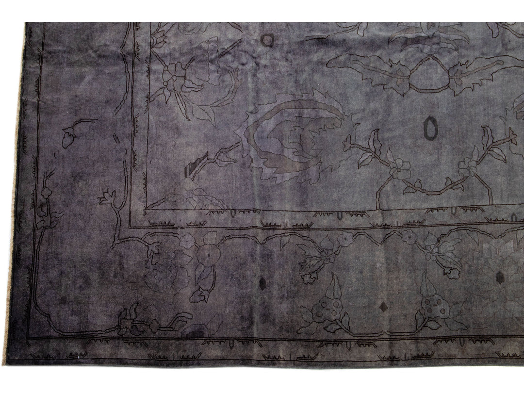 Modern Overdyed Wool Rug 12 X 18