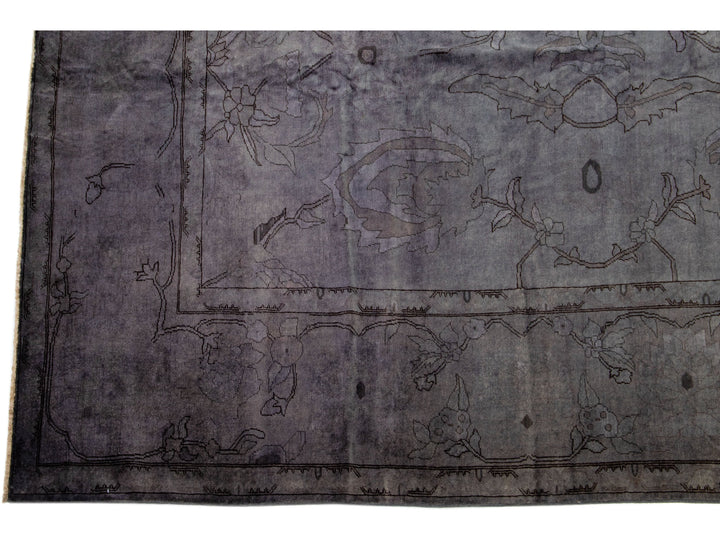 Modern Overdyed Wool Rug 12 X 18