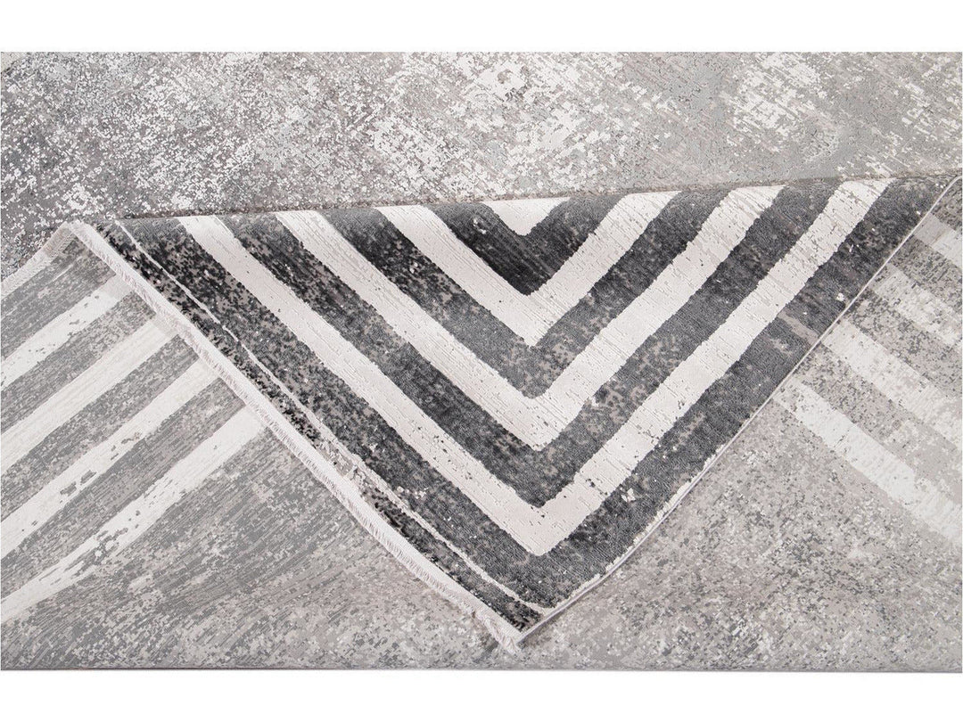 Contemporary Wool and Silk Rug 10 X 13
