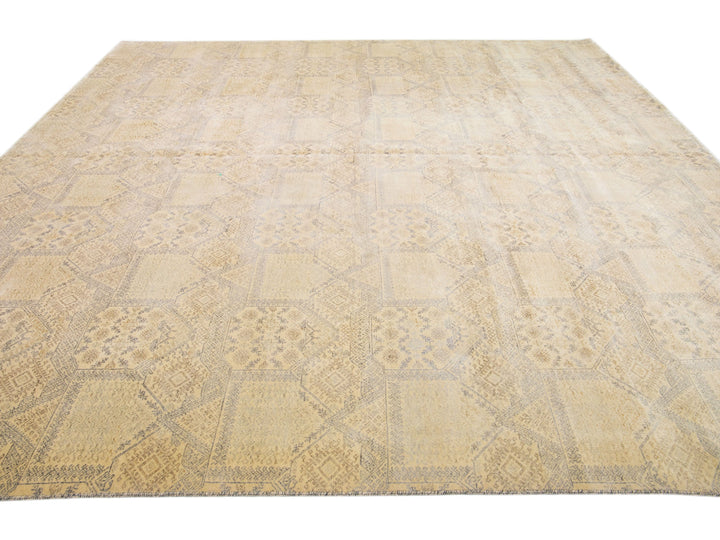 Modern Indian Wool Rug 12 X 12