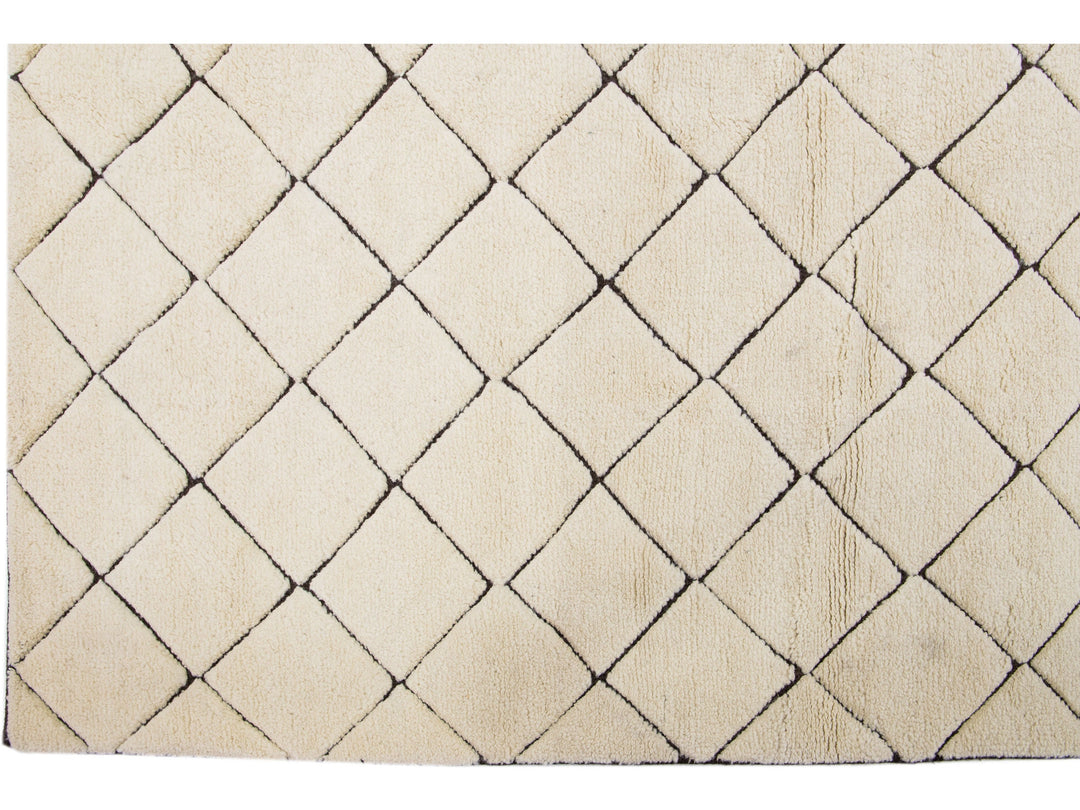 Modern Moroccan Wool Rug 9 X 14