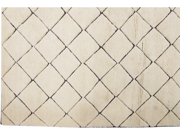 Modern Moroccan Wool Rug 9 X 14