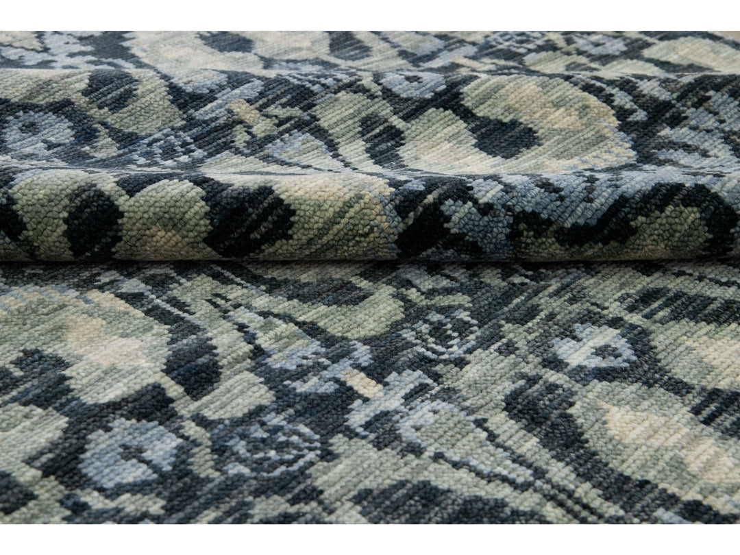 Modern Ikat Wool Rug 12 X 15