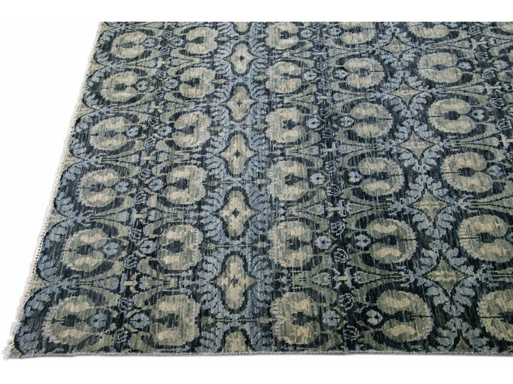 Modern Ikat Wool Rug 12 X 15