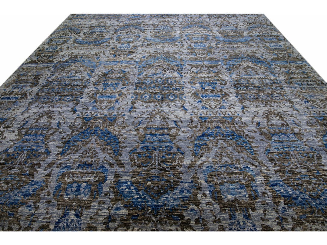 Transitional Indian Wool Rug 12 X 15