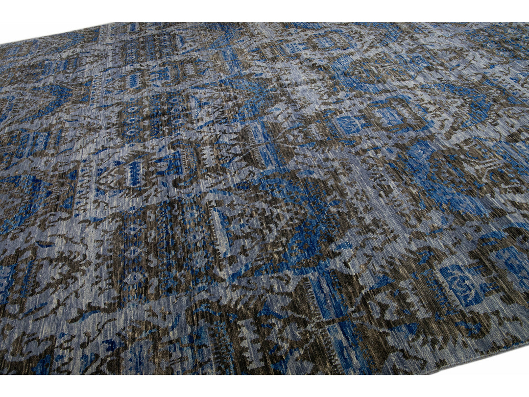 Transitional Indian Wool Rug 12 X 15