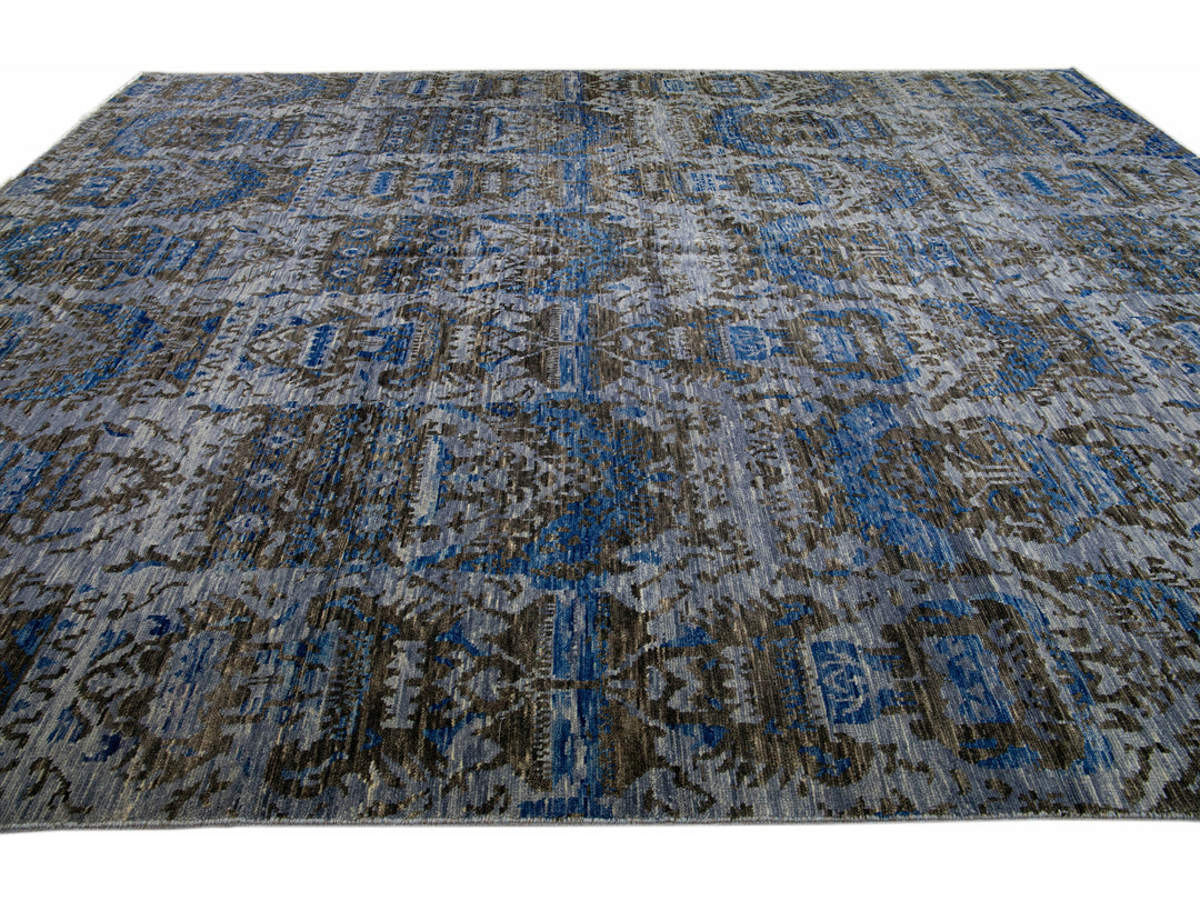 Transitional Indian Wool Rug 12 X 15