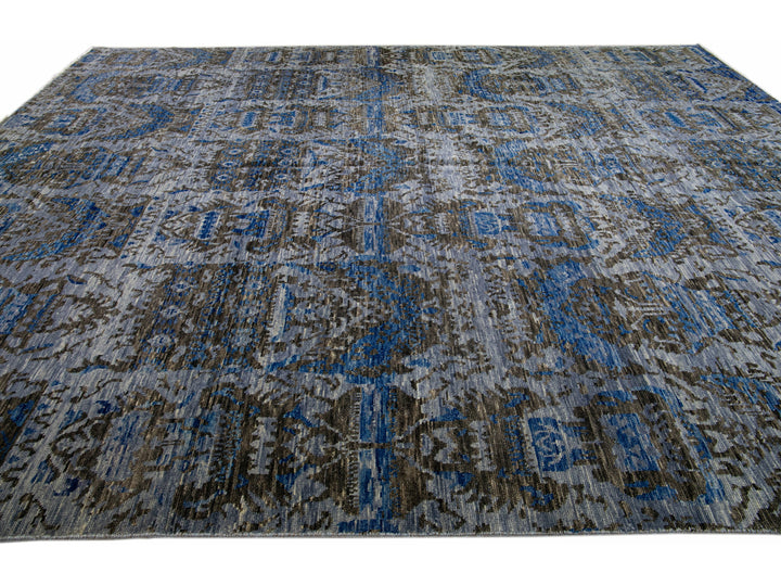 Transitional Indian Wool Rug 12 X 15