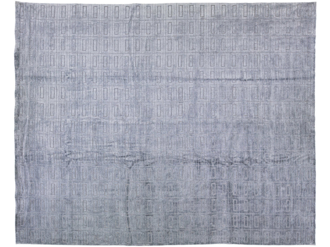 Modern Ikat Wool Rug 12 X 15