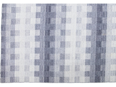 Modern Kilim Flatweave Wool Rug 12 X 15