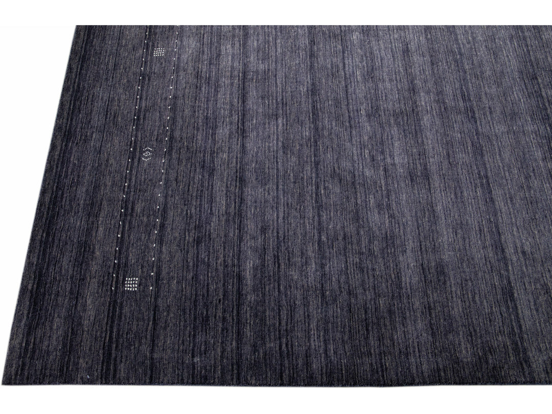 Modern Gabbeh Wool Rug 9 X 12