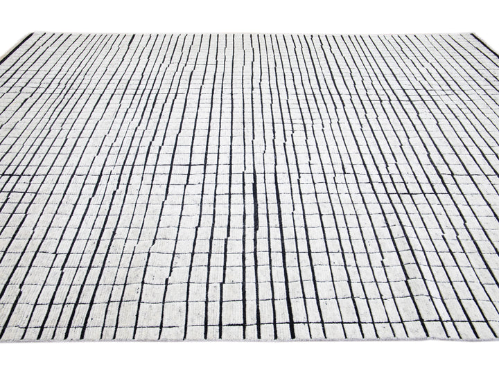 Modern Moroccan Wool Rug 9 X 12