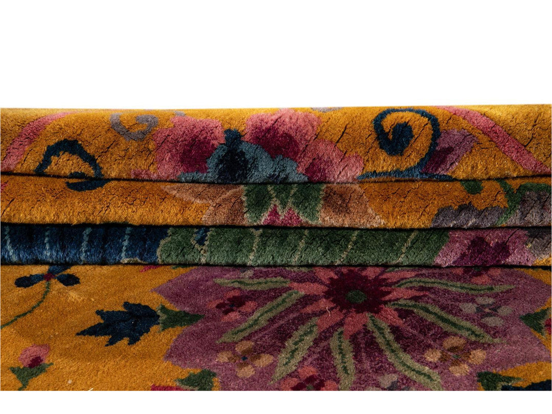 Antique Art Deco Chinese Wool Rug 10' x 14'