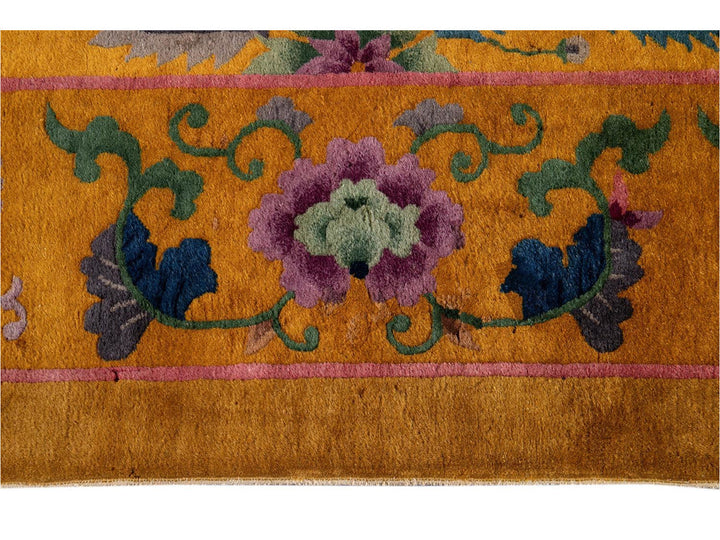 Antique Art Deco Chinese Wool Rug 10' x 14'