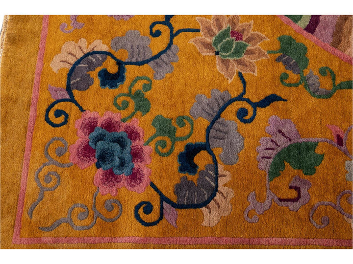 Antique Art Deco Chinese Wool Rug 10' x 14'