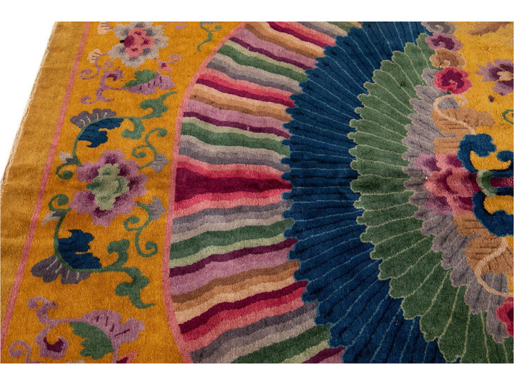 Antique Art Deco Chinese Wool Rug 10' x 14'