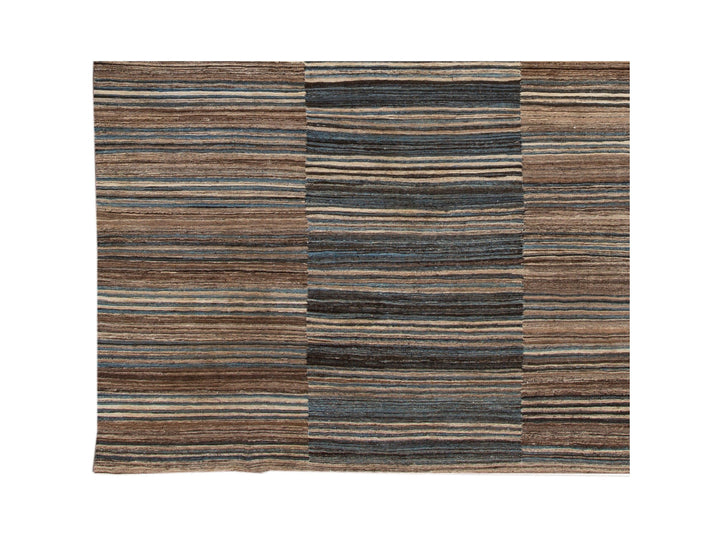 Modern Flat-Weave Wool Rug 10 X 14