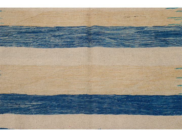 Modern Flat-Weave Wool Rug 9 X 12