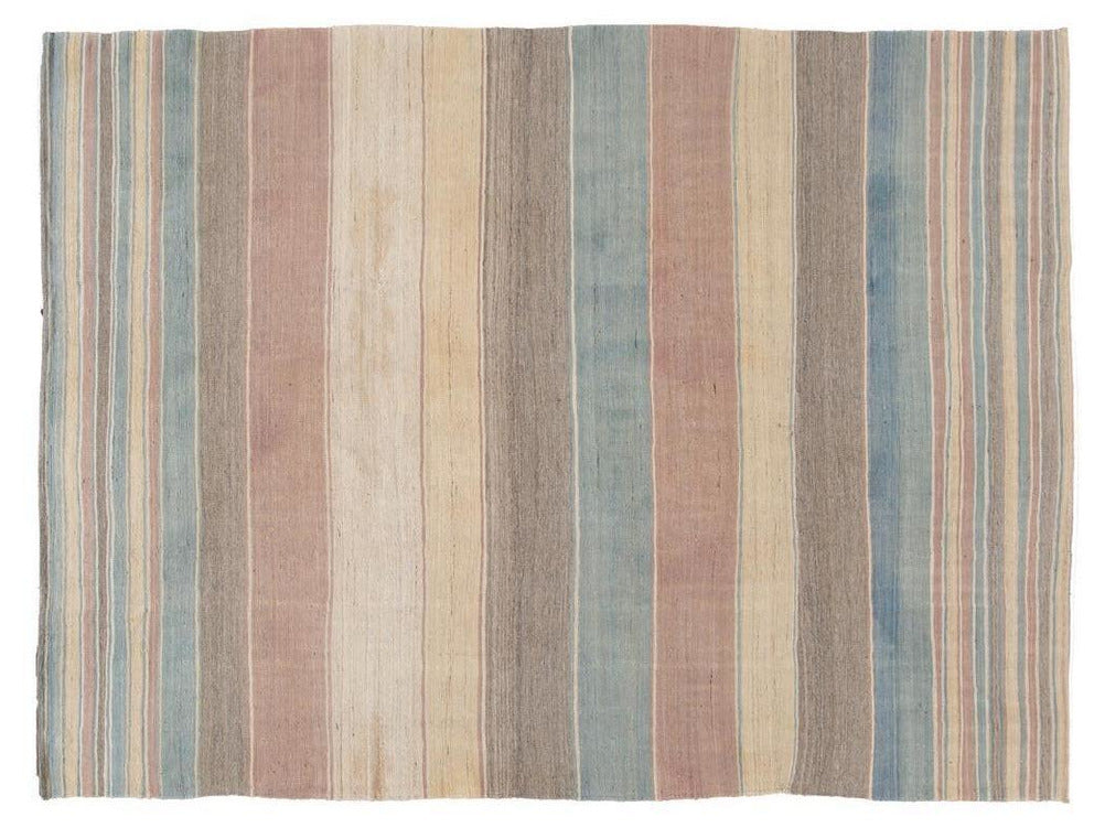 Modern Flat-Weave Kilim Wool Rug 9 X 12