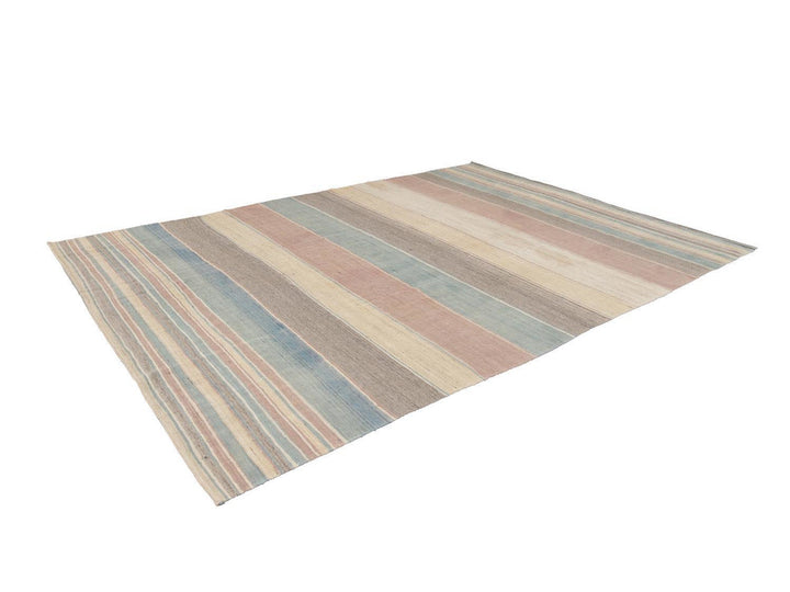 Modern Flat-Weave Kilim Wool Rug 9 X 12