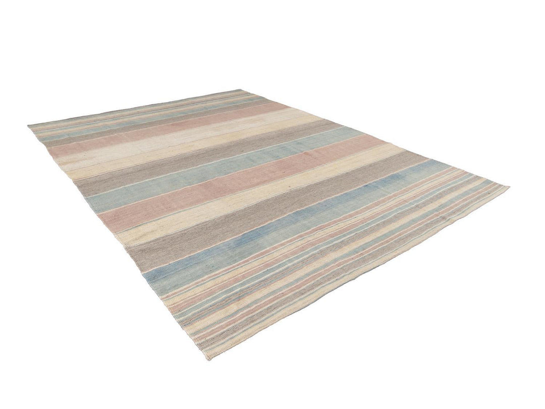 Modern Flat-Weave Kilim Wool Rug 9 X 12