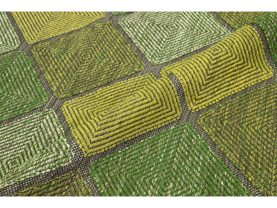 Modern Swedish Wool Rug 9 X 12