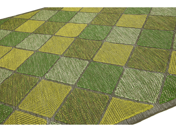 Modern Swedish Wool Rug 9 X 12