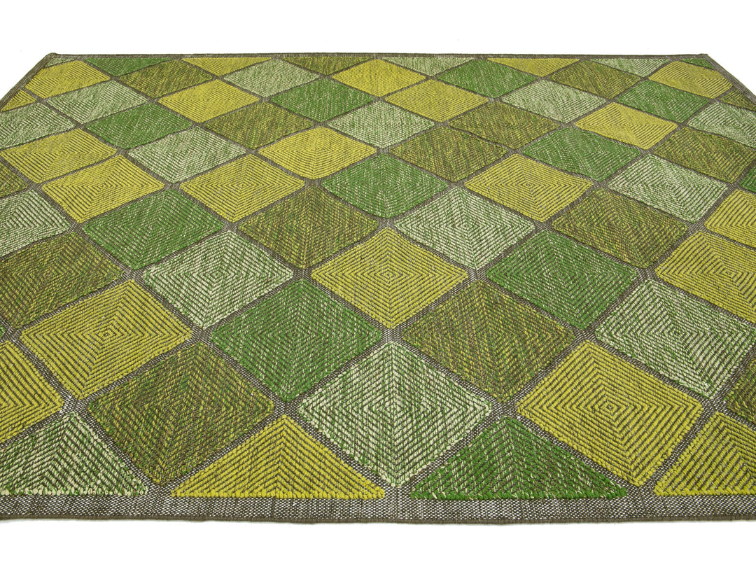 Modern Swedish Wool Rug 9 X 12