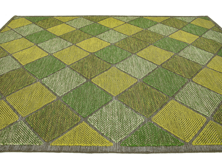 Modern Swedish Wool Rug 9 X 12