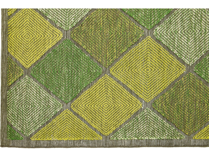 Modern Swedish Wool Rug 9 X 12