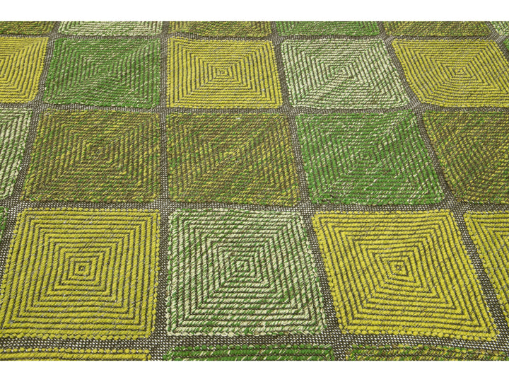 Modern Swedish Wool Rug 9 X 12