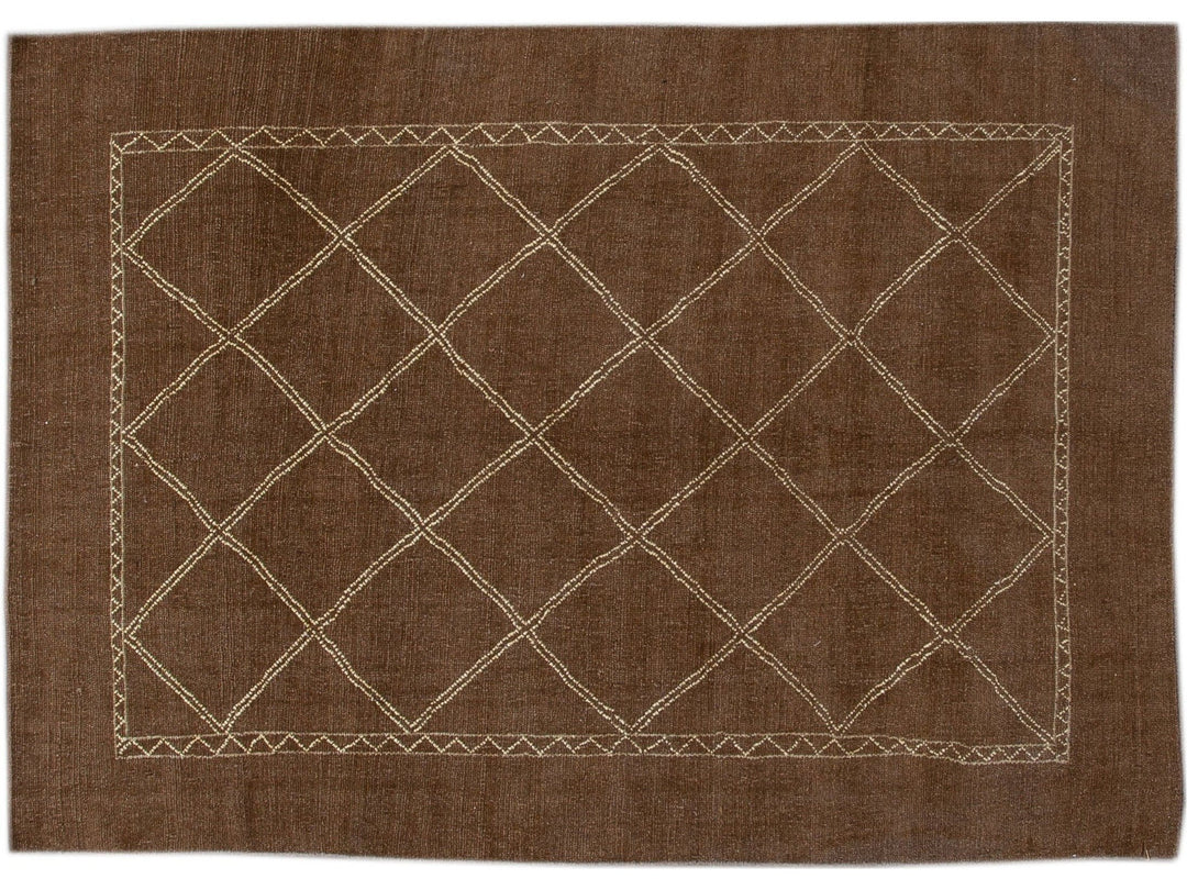 Modern Moroccan Wool Rug 7 X 10