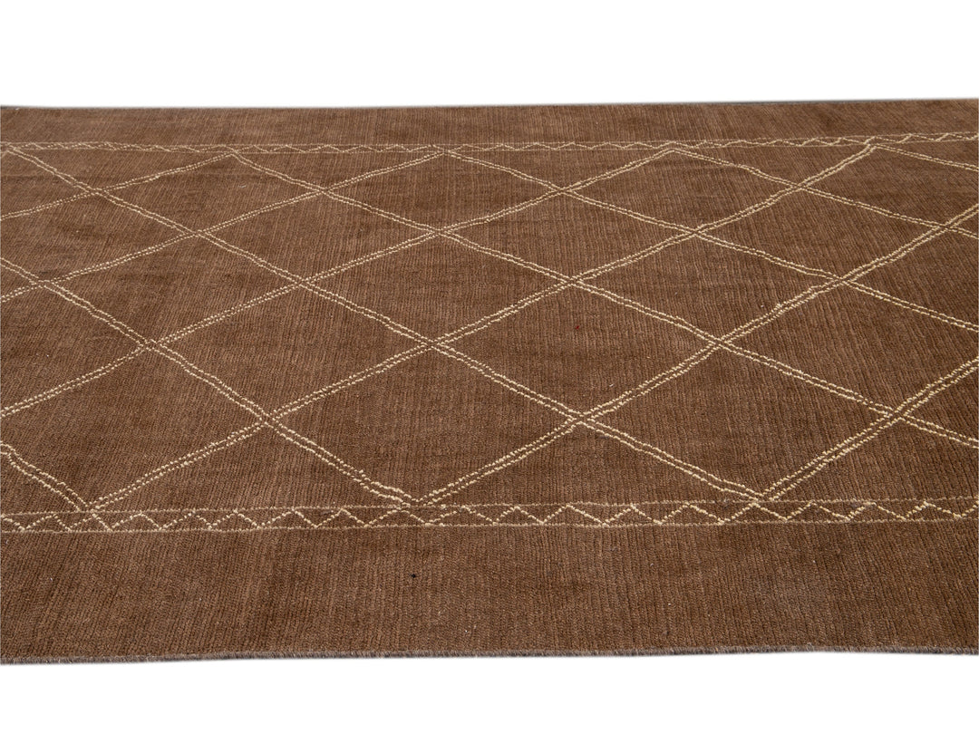 Modern Moroccan Wool Rug 7 X 10
