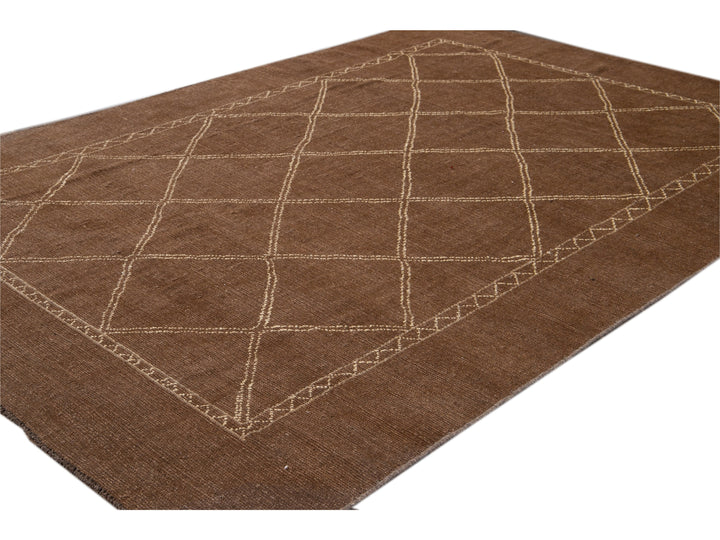 Modern Moroccan Wool Rug 7 X 10