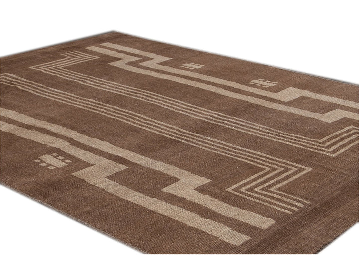 Modern Deco Style Wool Rug 7 X 10