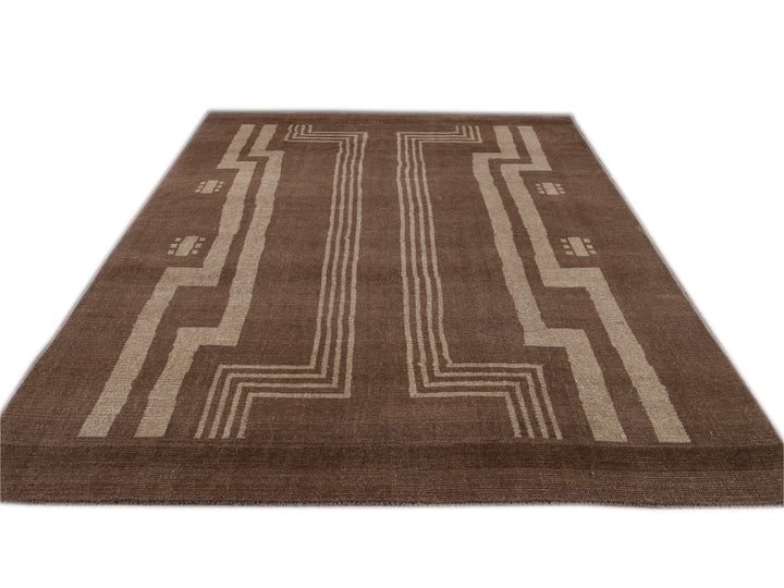 Modern Deco Style Wool Rug 7 X 10