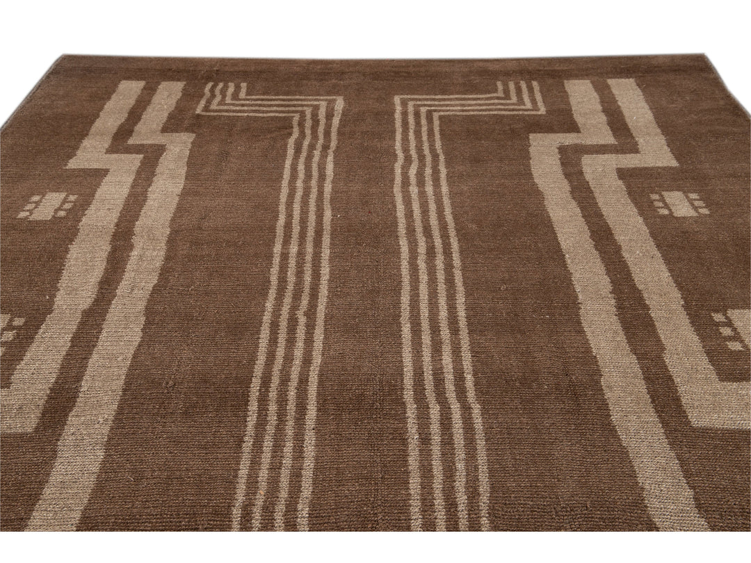 Modern Deco Style Wool Rug 7 X 10
