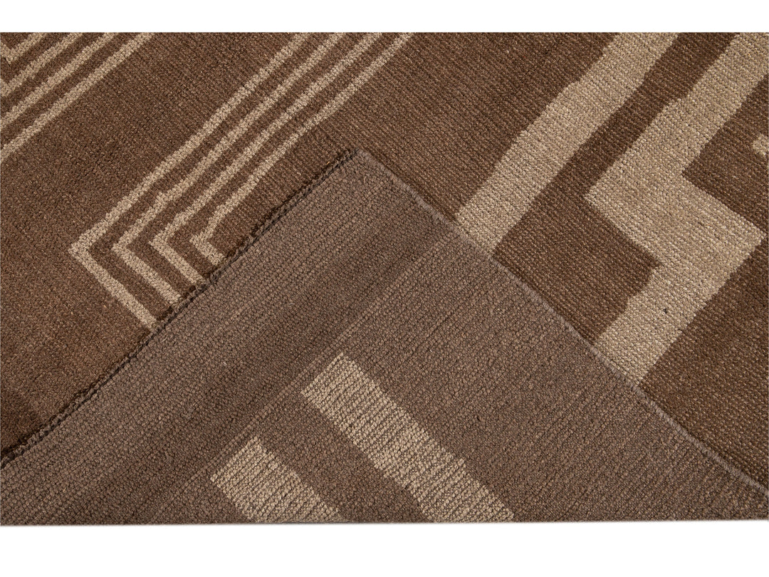 Modern Deco Style Wool Rug 7 X 10