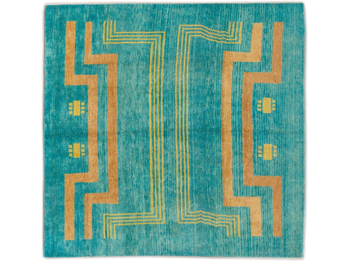 Modern Deco Style Wool Rug 7 X 7