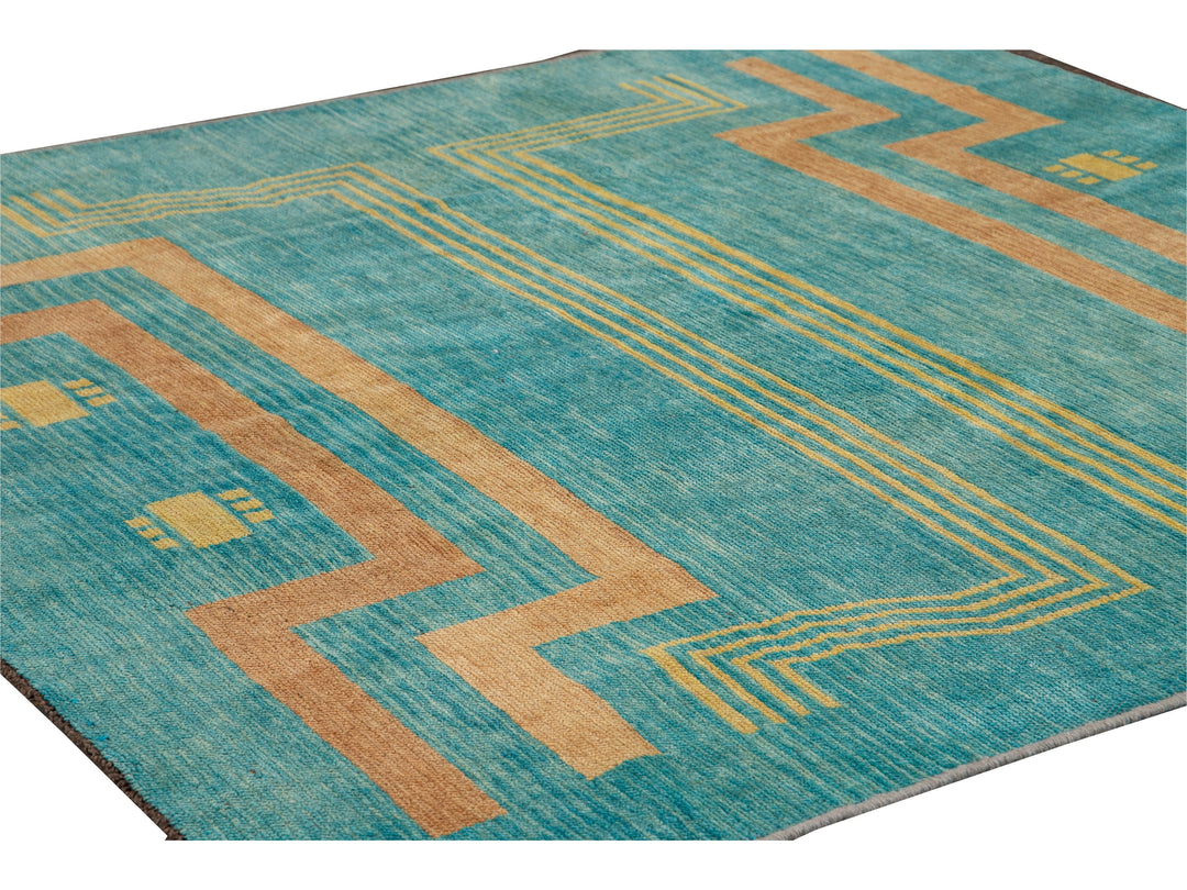 Modern Deco Style Wool Rug 7 X 7