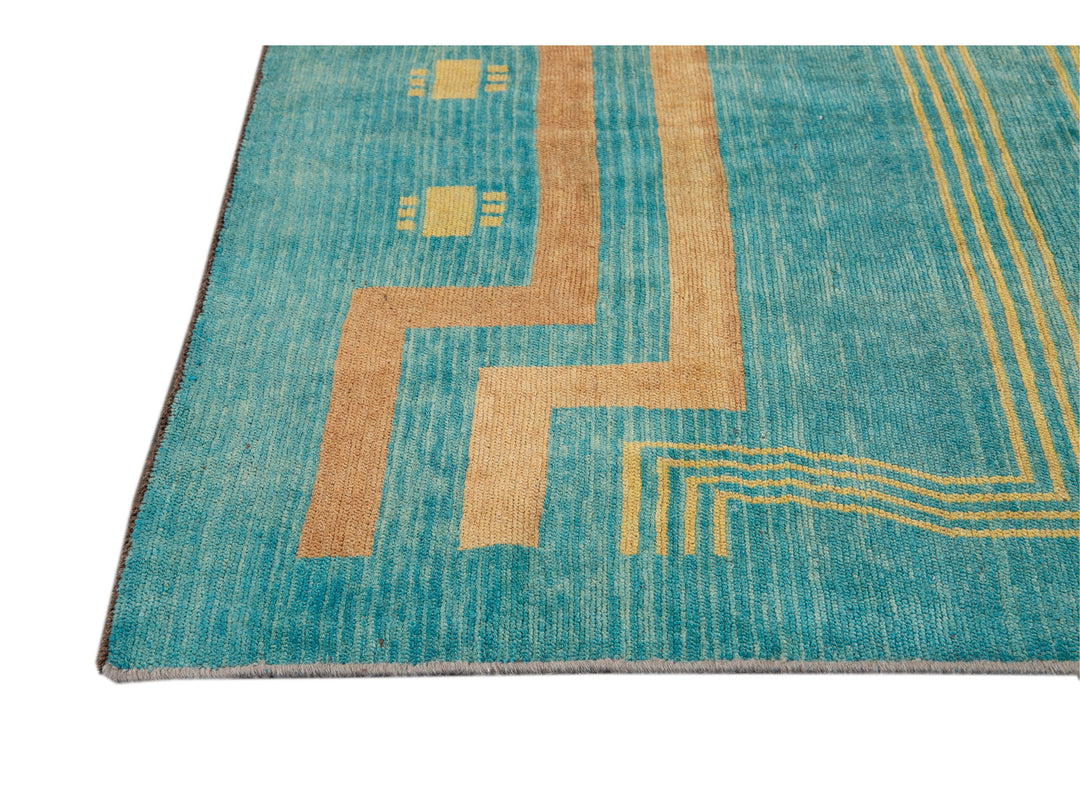 Modern Deco Style Wool Rug 7 X 7