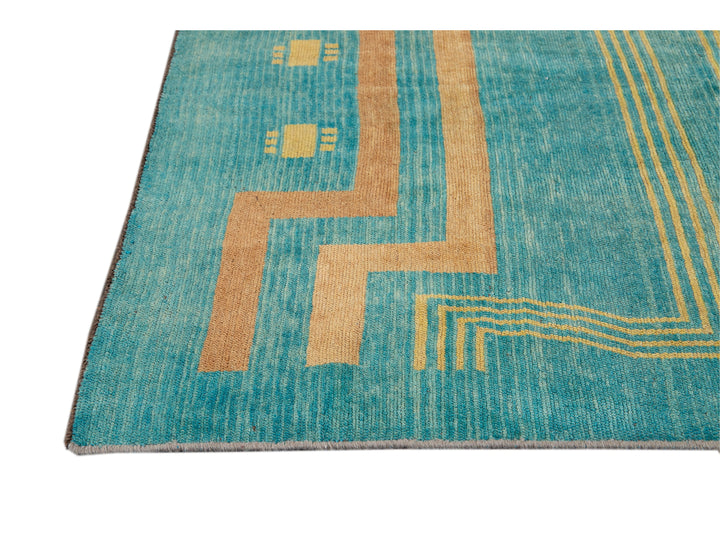 Modern Deco Style Wool Rug 7 X 7