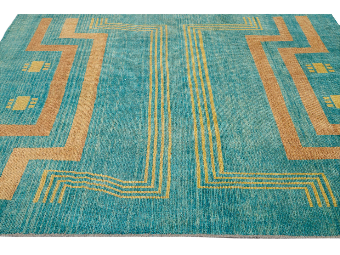 Modern Deco Style Wool Rug 7 X 7