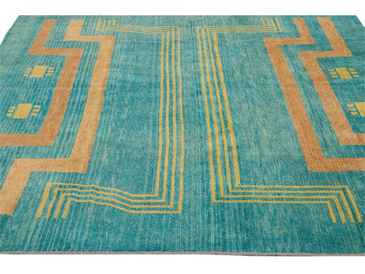 Modern Deco Style Wool Rug 7 X 7