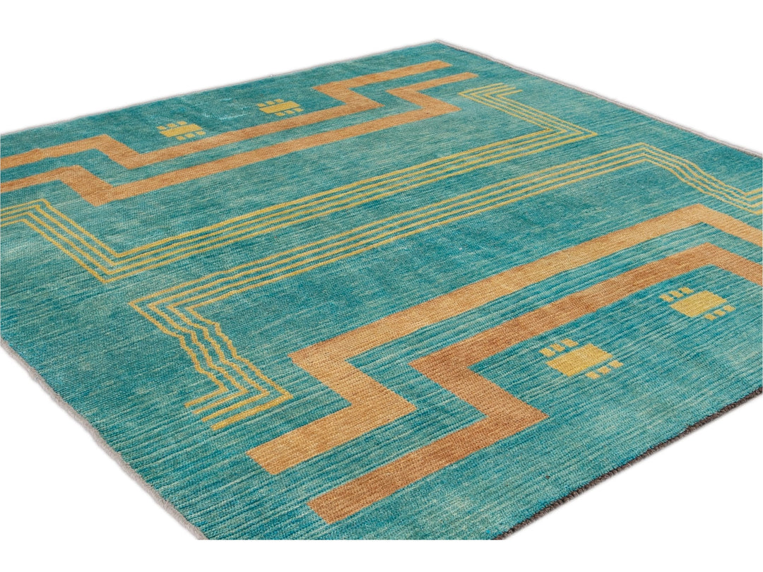 Modern Deco Style Wool Rug 7 X 7