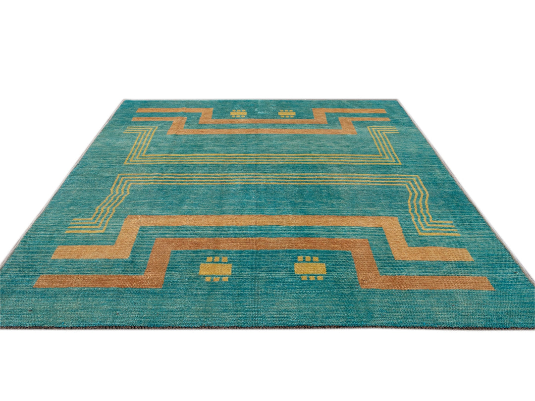 Modern Deco Style Wool Rug 7 X 7